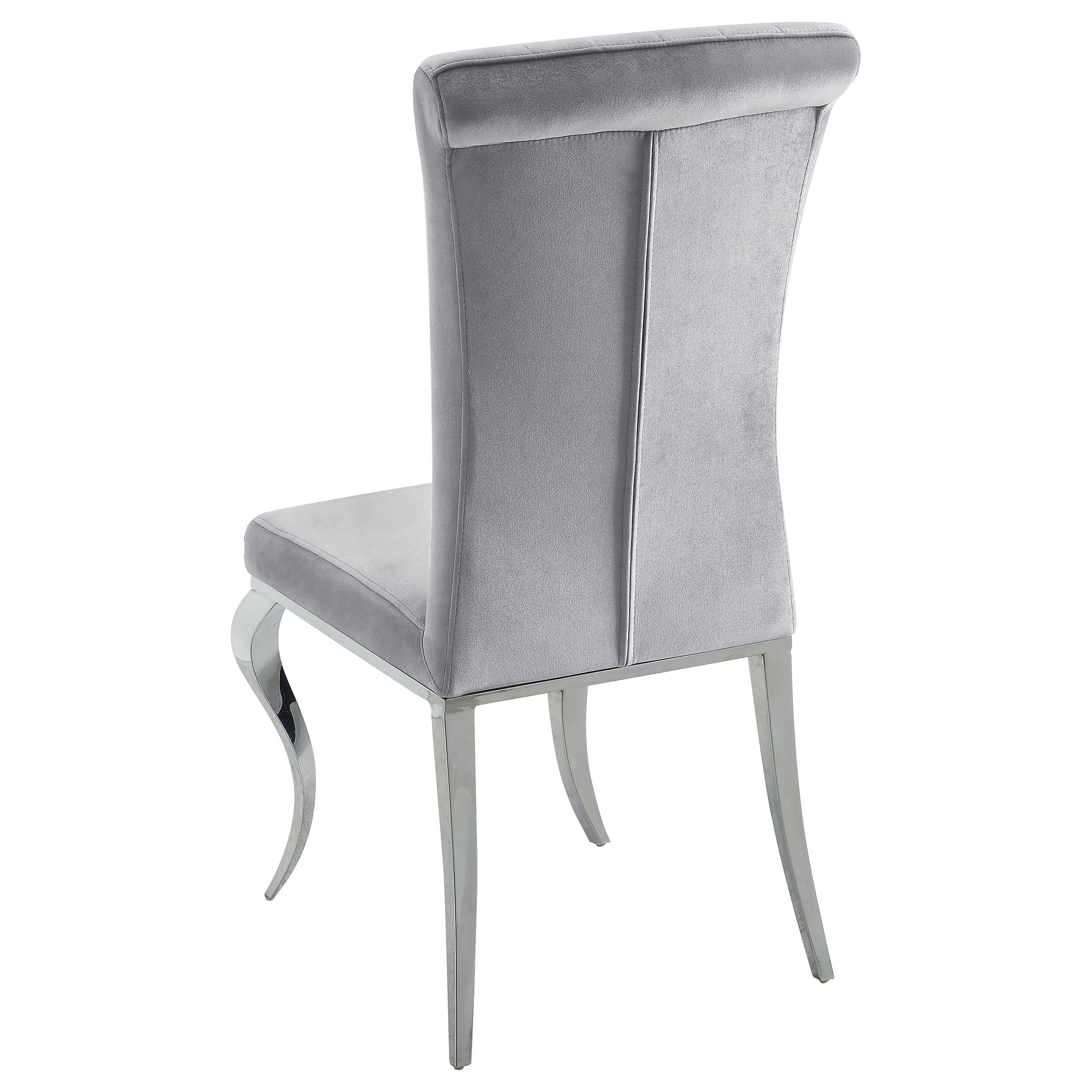Coaster Furniture Betty 105073 Velvet Upholstered Dining Side Chair - Grey (Set of 4) - Image 2