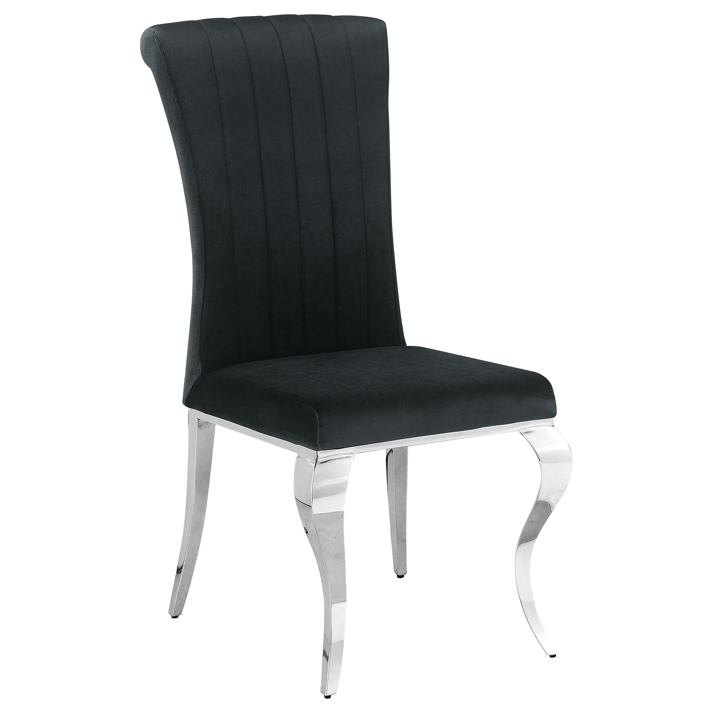 Coaster Furniture Betty 105072 Velvet Upholstered Dining Side Chair - Black (Set of 4) - Image 1