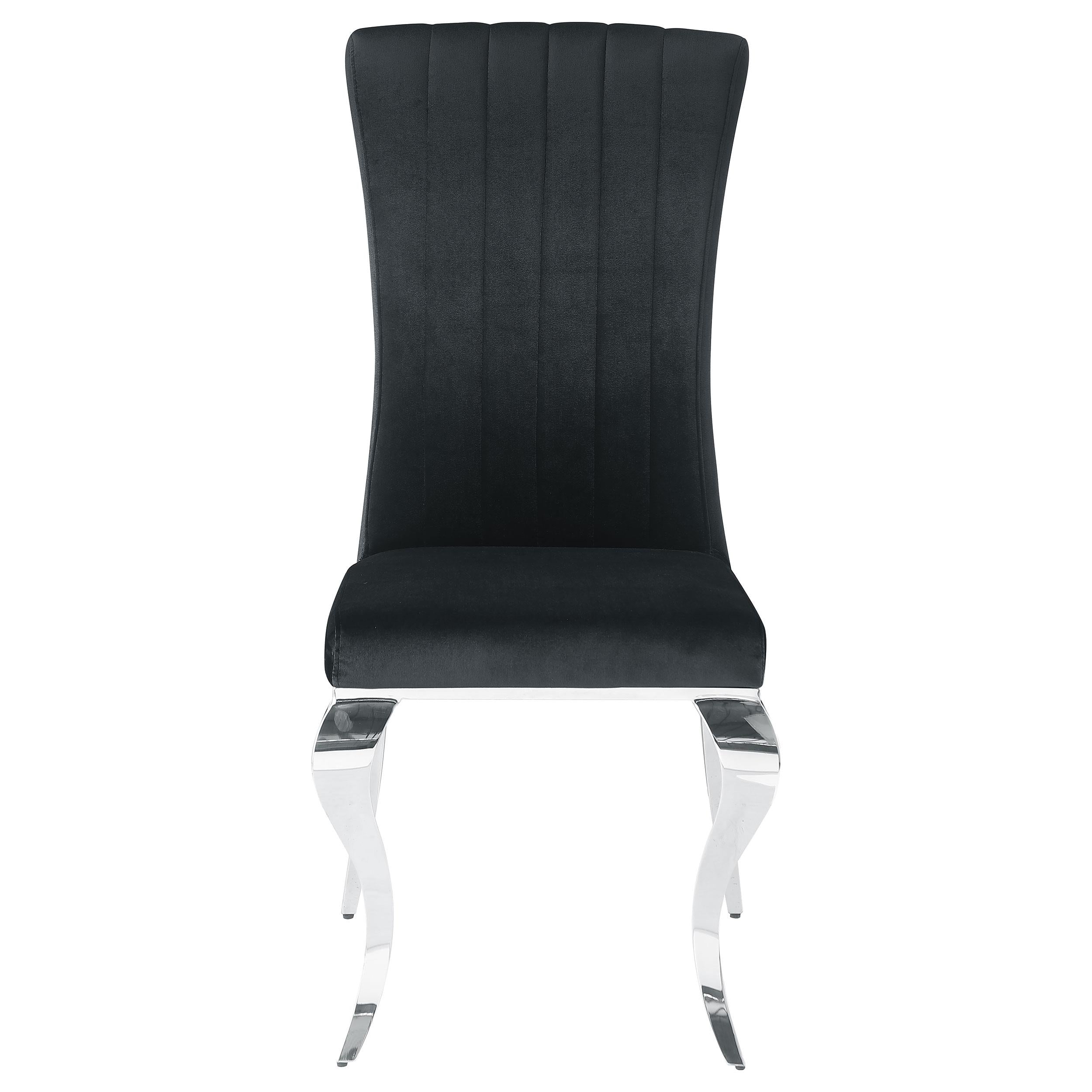 Coaster Furniture Betty 105072 Velvet Upholstered Dining Side Chair - Black (Set of 4) - Image 2