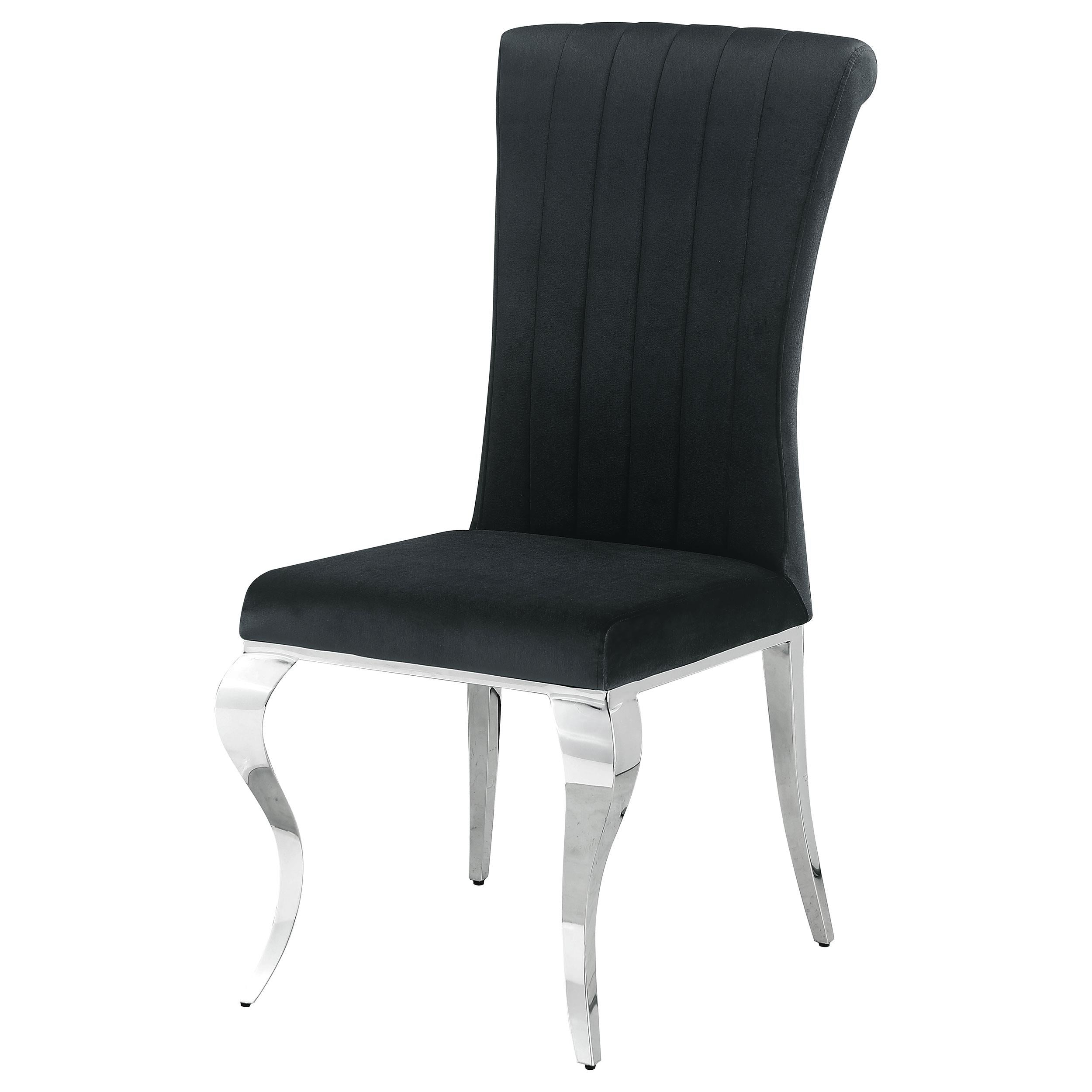Coaster Furniture Betty 105072 Velvet Upholstered Dining Side Chair - Black (Set of 4) - Image 3