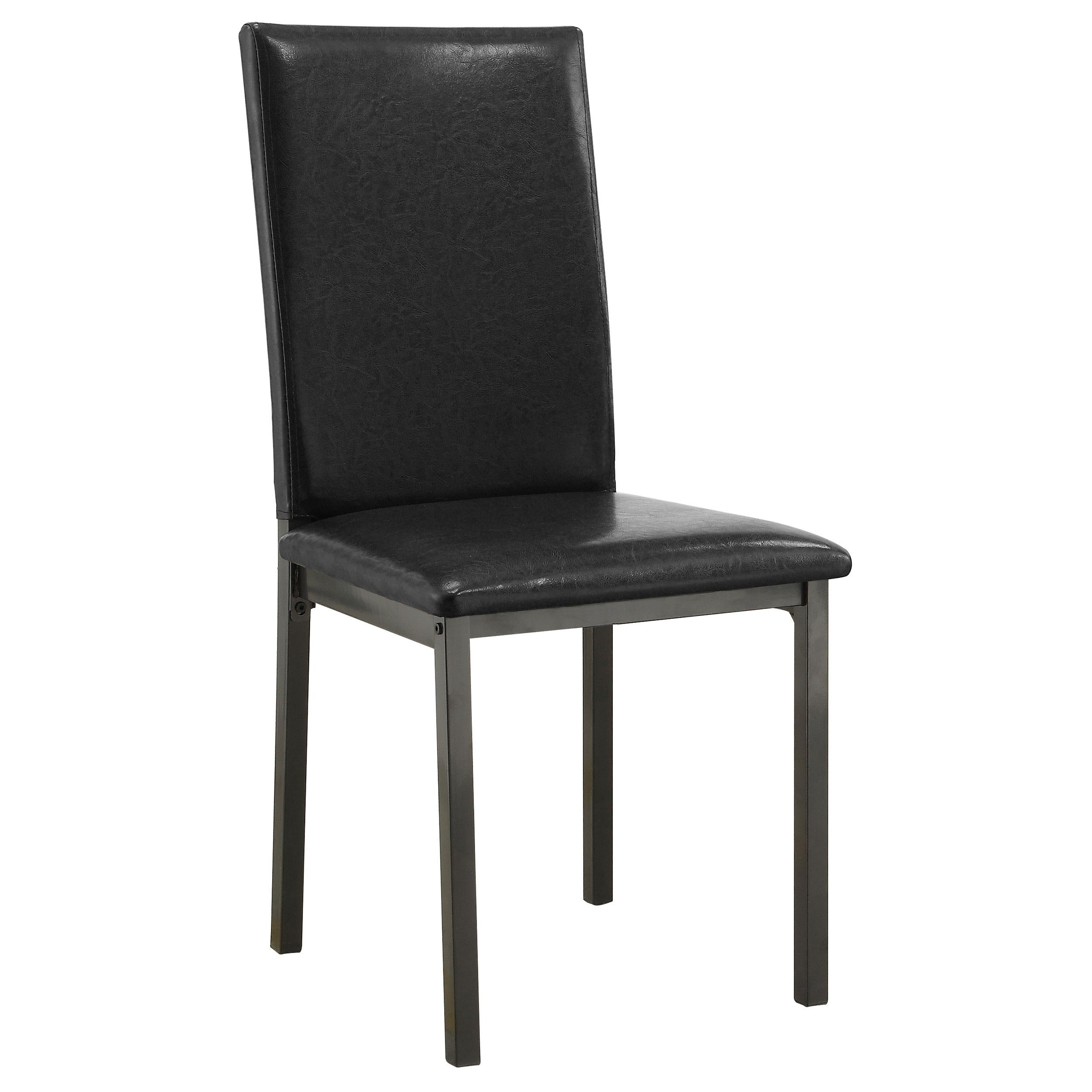 Coaster Furniture Garza 100612 Upholstered Dining Side Chair - Black (Set of 2) - Image 1