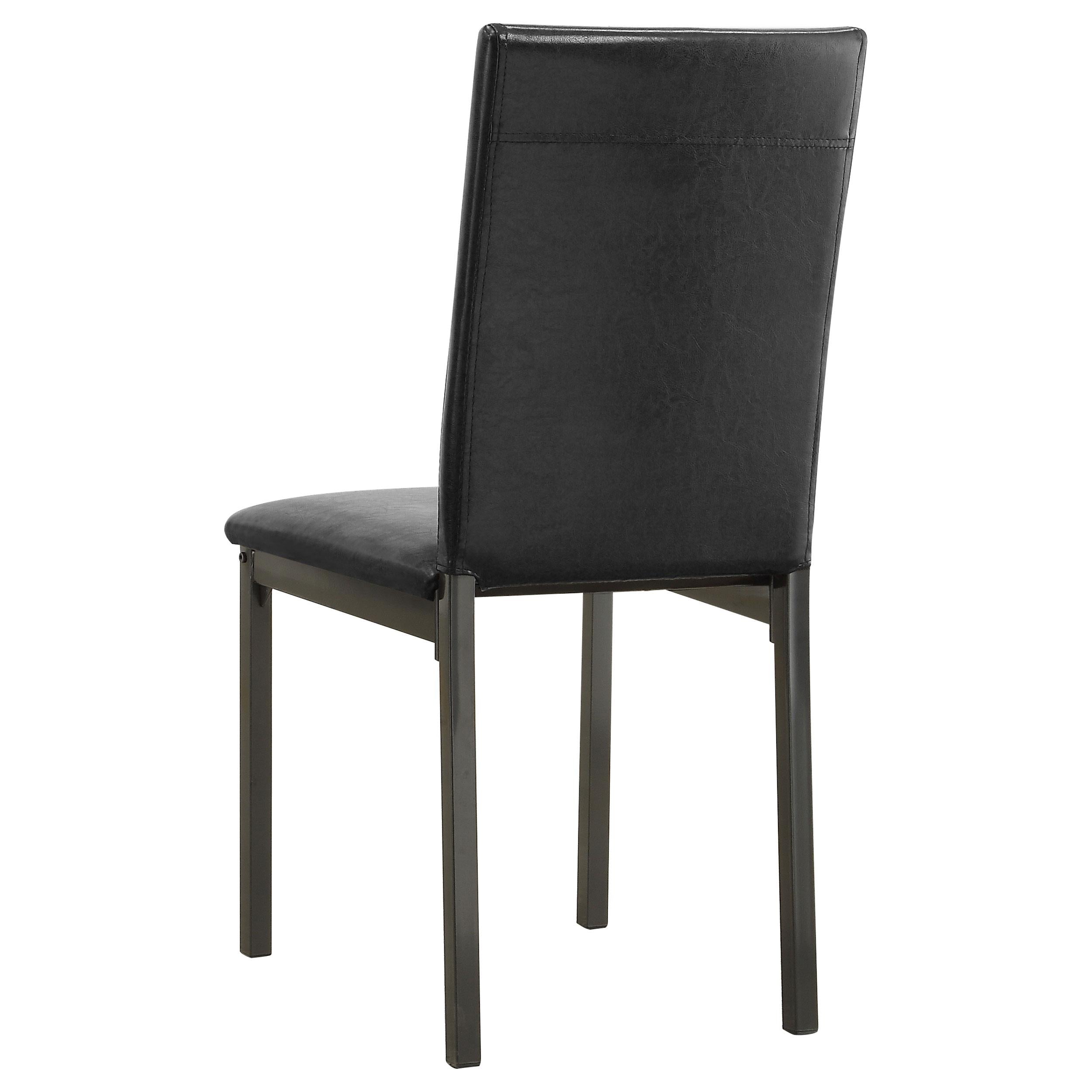 Coaster Furniture Garza 100612 Upholstered Dining Side Chair - Black (Set of 2) - Image 2