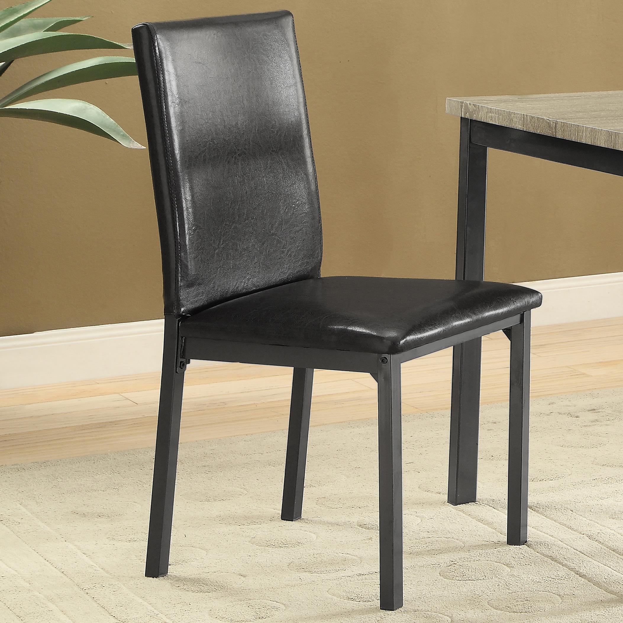 Coaster Furniture Garza 100612 Upholstered Dining Side Chair - Black (Set of 2) - Image 3