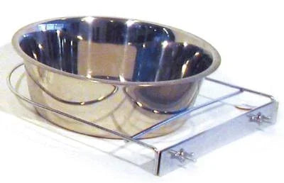 Unbranded Stainless Steel Dog Bowl with Screw Holder