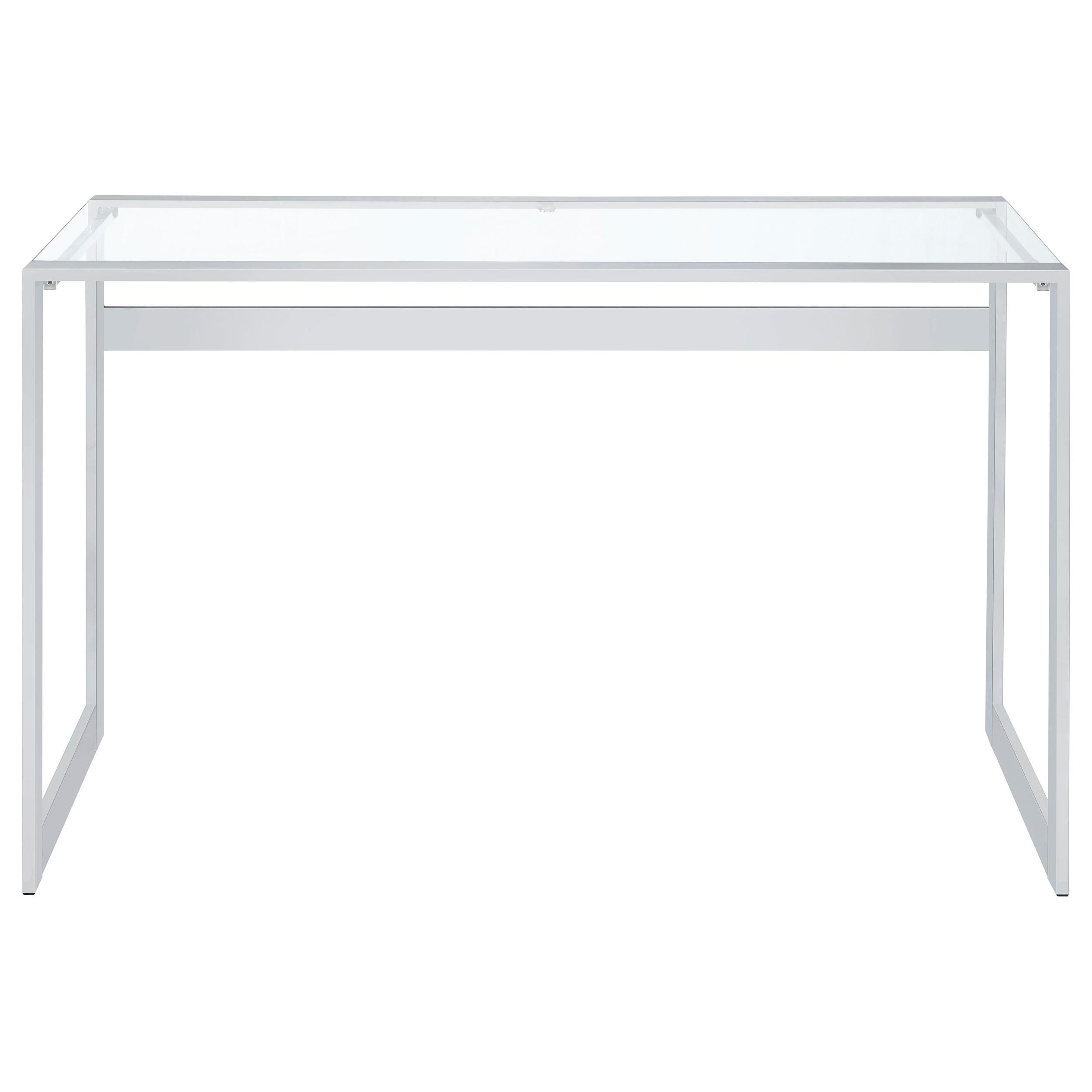 Coaster Furniture Hartford 800746 47-inch Glass Top Writing Desk - Chrome - Image 2
