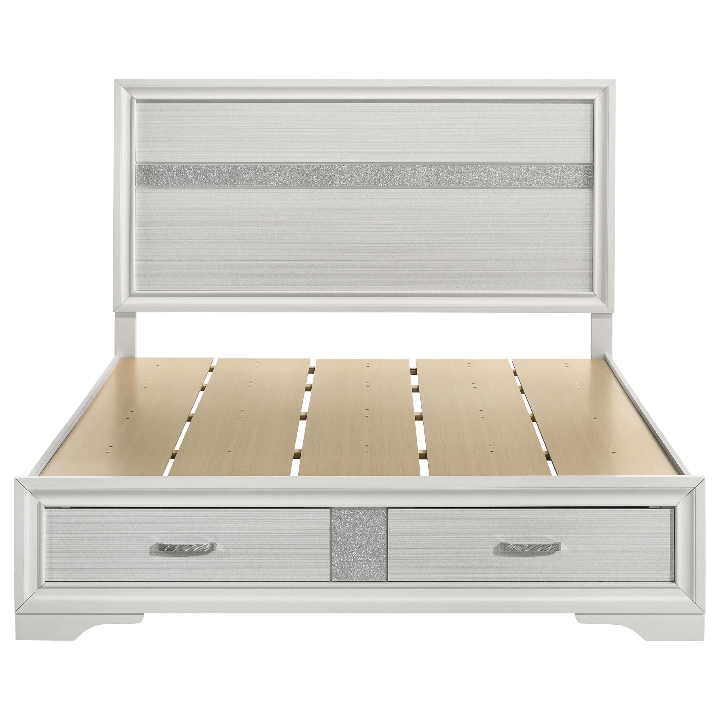 Coaster Furniture Miranda 205111Q 51-inch Wood Queen Storage Panel Bed - White - Image 3