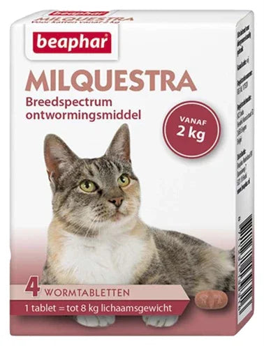 Milquestra Cat – 4 tablets – Broad spectrum deworming – For cats from 2 kg