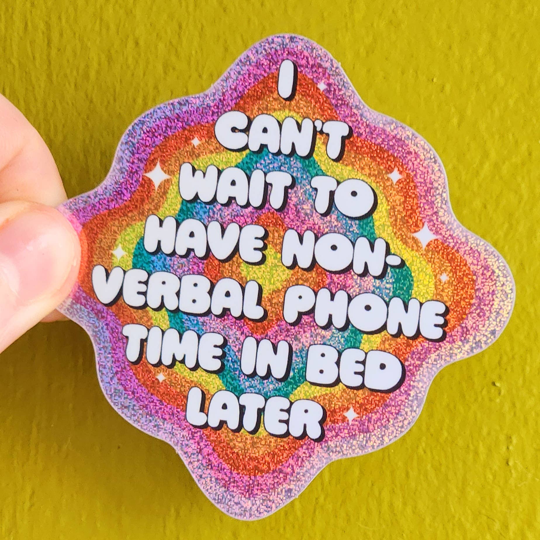 Phone time sticker glitter rainbow hydroflask planner - Image 1