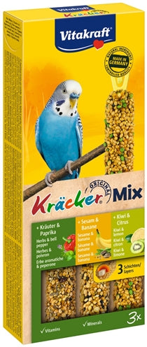 Vitakraft Parakeet Kracker Figs/Banana-Sesame/Kiwi