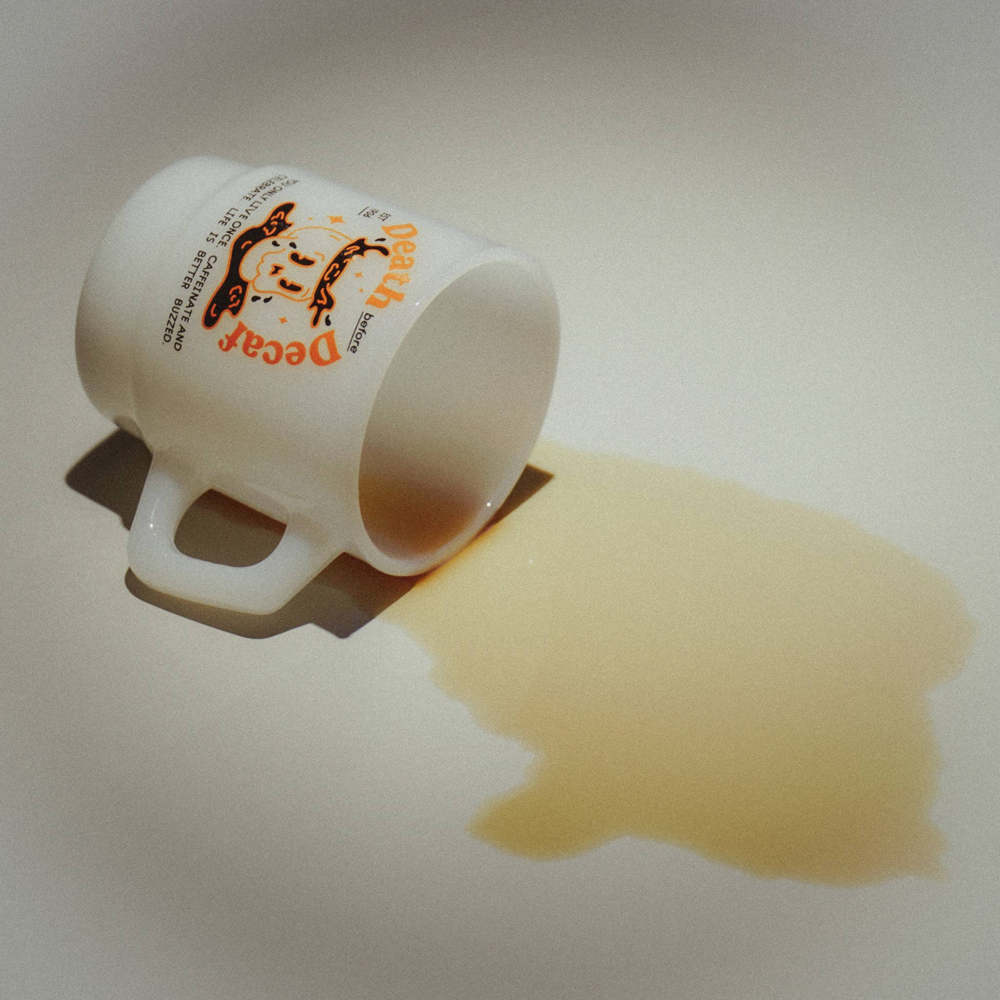 "Death before Decaf" Vintage Diner Mug - Image 2