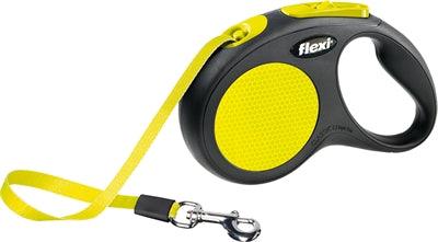 Flexi Retractable Line New Classic Tape Neon – 5 meters retractable belt – S to L