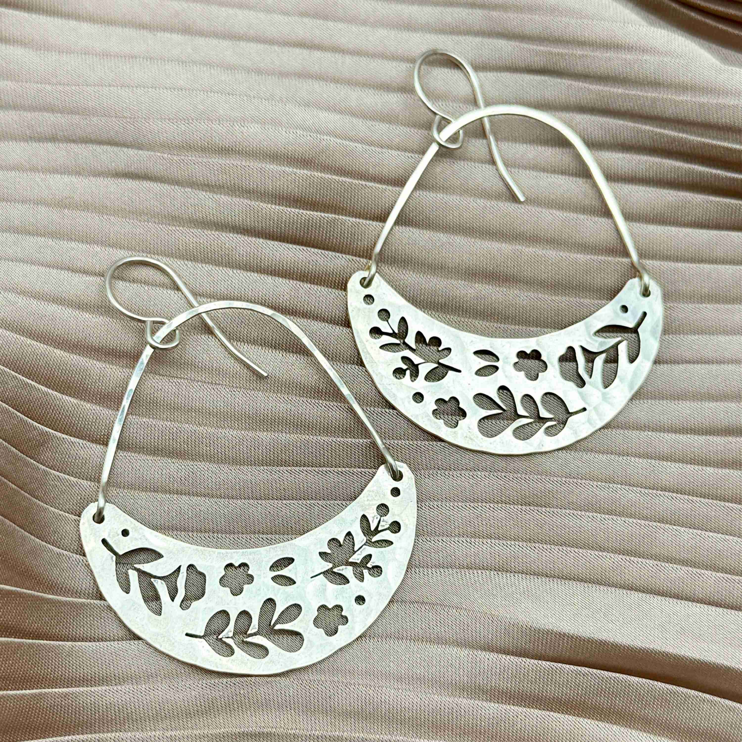 Handmade Forest Moon Earrings - Image 2