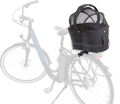 Trixie Rear Bicycle Basket, Black, with Cushion and Canopy – For small dogs up to 6 kg - Image 3
