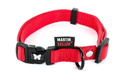Adjustable Nylon Collar Red – Comfortable and strong – XS to XL (20-70 cm)