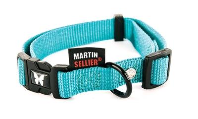 Adjustable Martin Collar Nylon Turquoise – Comfortable and strong – XS to L (20-65 cm)