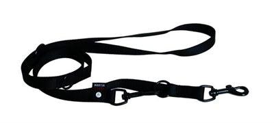 Martin Multipurpose Basic Leash – Adjustable nylon black – up to 200 cm long - Image 1
