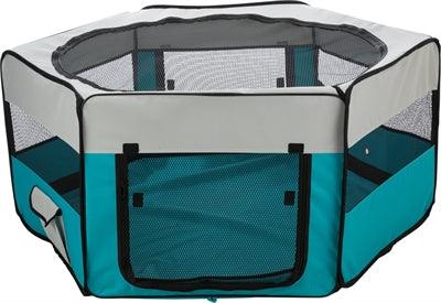 Pop-up Puppy Pen – Nylon – 130 x 55 cm – Turquoise/Gray