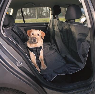 Trixie Car Dog Blanket Black – 160 x 145 cm – Water-repellent Polyester with Belt Openings and Reflective Stitches - Image 2