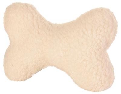 Trixie Plush Bone with Sound Lambskin Look – Soft Cuddly Toy for Dogs – 20cm - Image 1