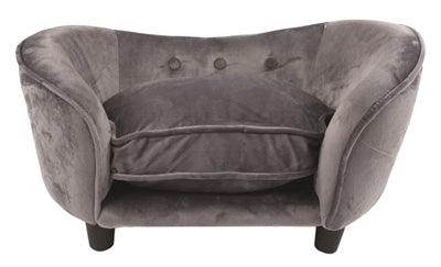 Enchanted Pet Enchanted Dog Bed Sofa Ultra Plush Snuggle Dark Gray