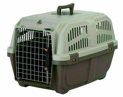 Trixie Skudo Airplane Crate – Taupe/Sand – For small to very large dogs – Travel safely and comfortably with your dog or cat