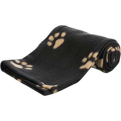 Trixie Beany Fleece Dog Blanket Black – For in or over the crate