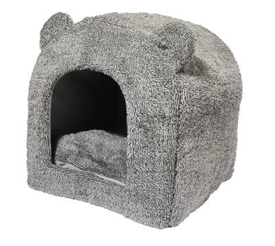 40 Winks Rosewood Cat Bed Igloo Teddy Grey