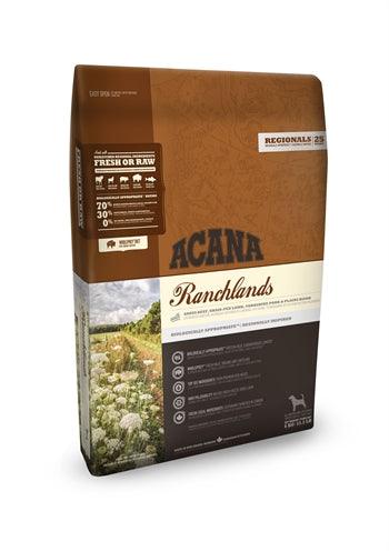 Acana Highest Protein Ranchlands Dry Dog Food – Highest Protein with Beef, Lamb, and Pork – 11.4 kg