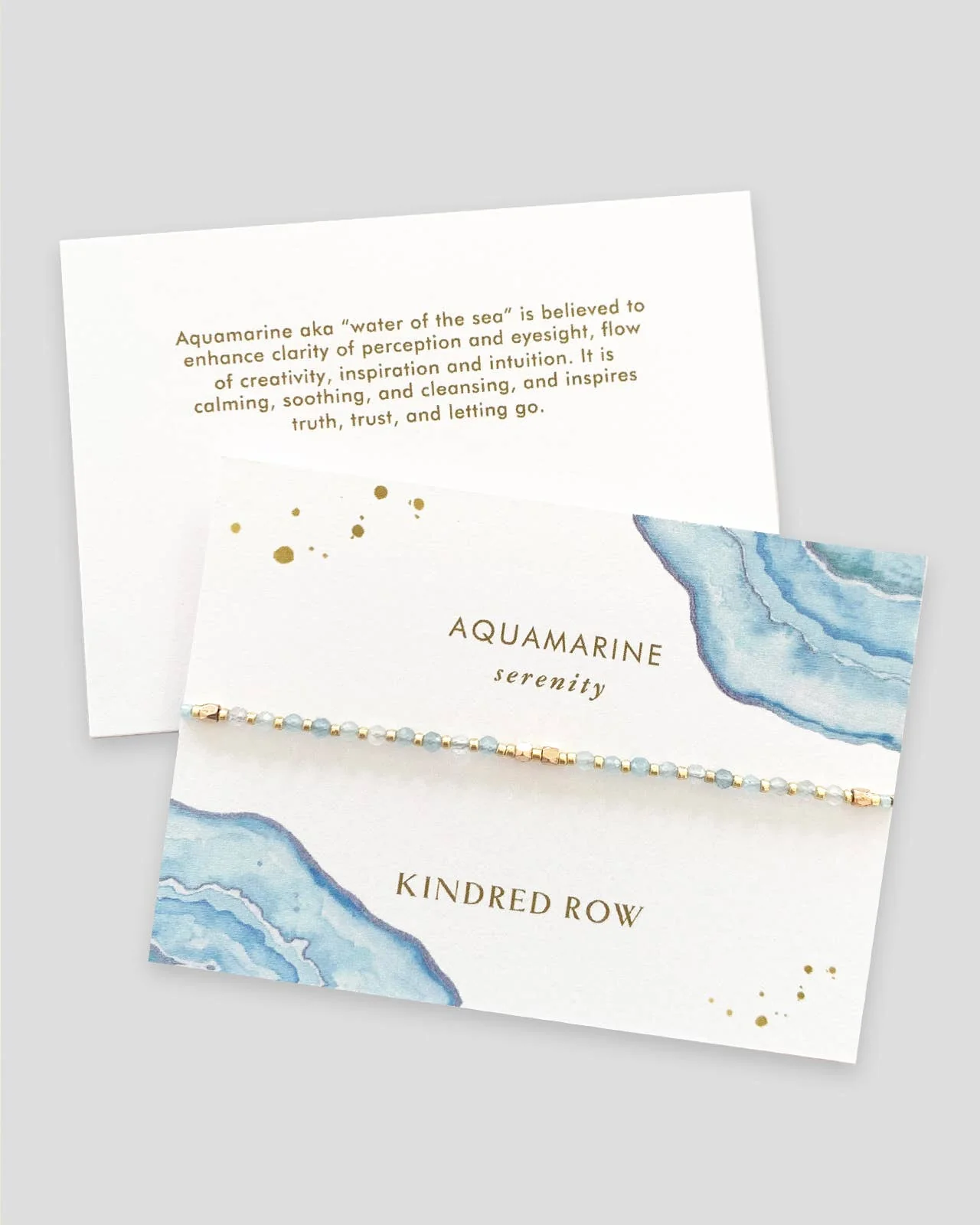 Aquamarine Healing Gemstone Stacking Bracelet - Image 2