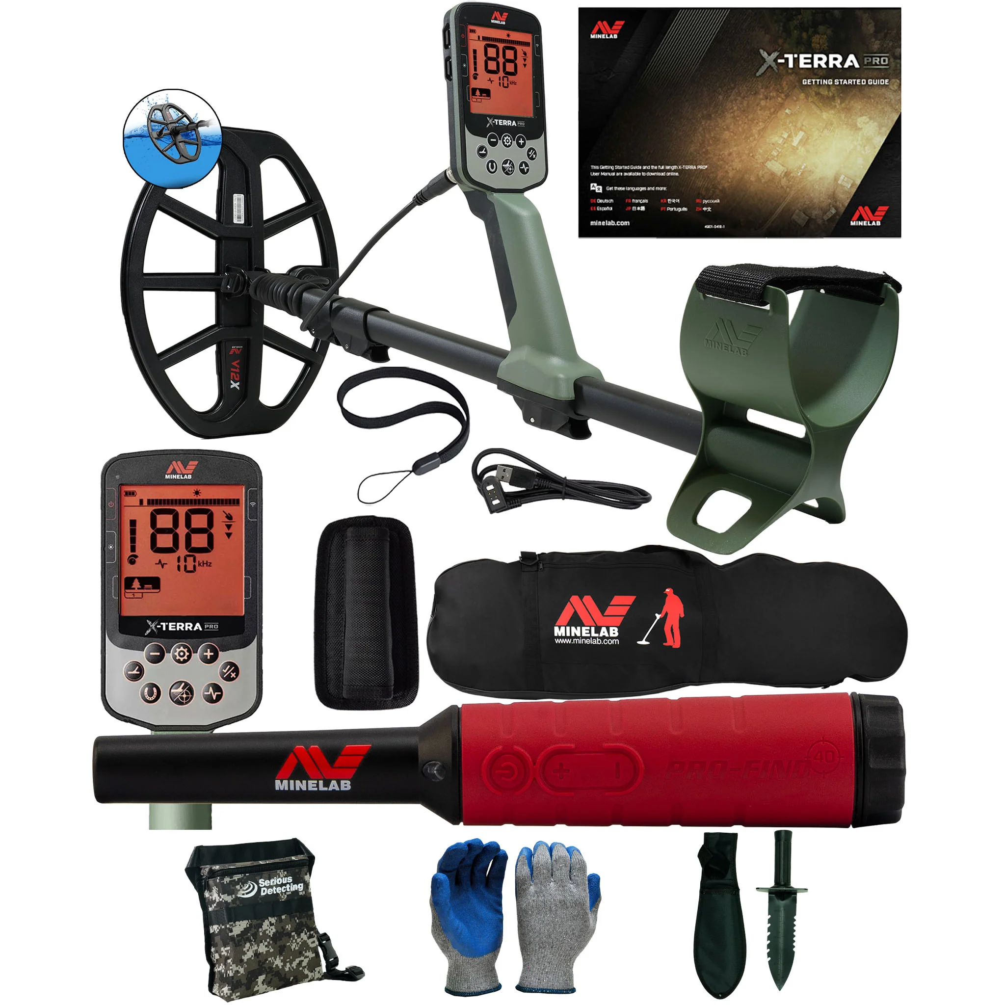 Minelab X-TERRA PRO Metal Detector with Pro-Find 40 and Carry Bag - Image 1