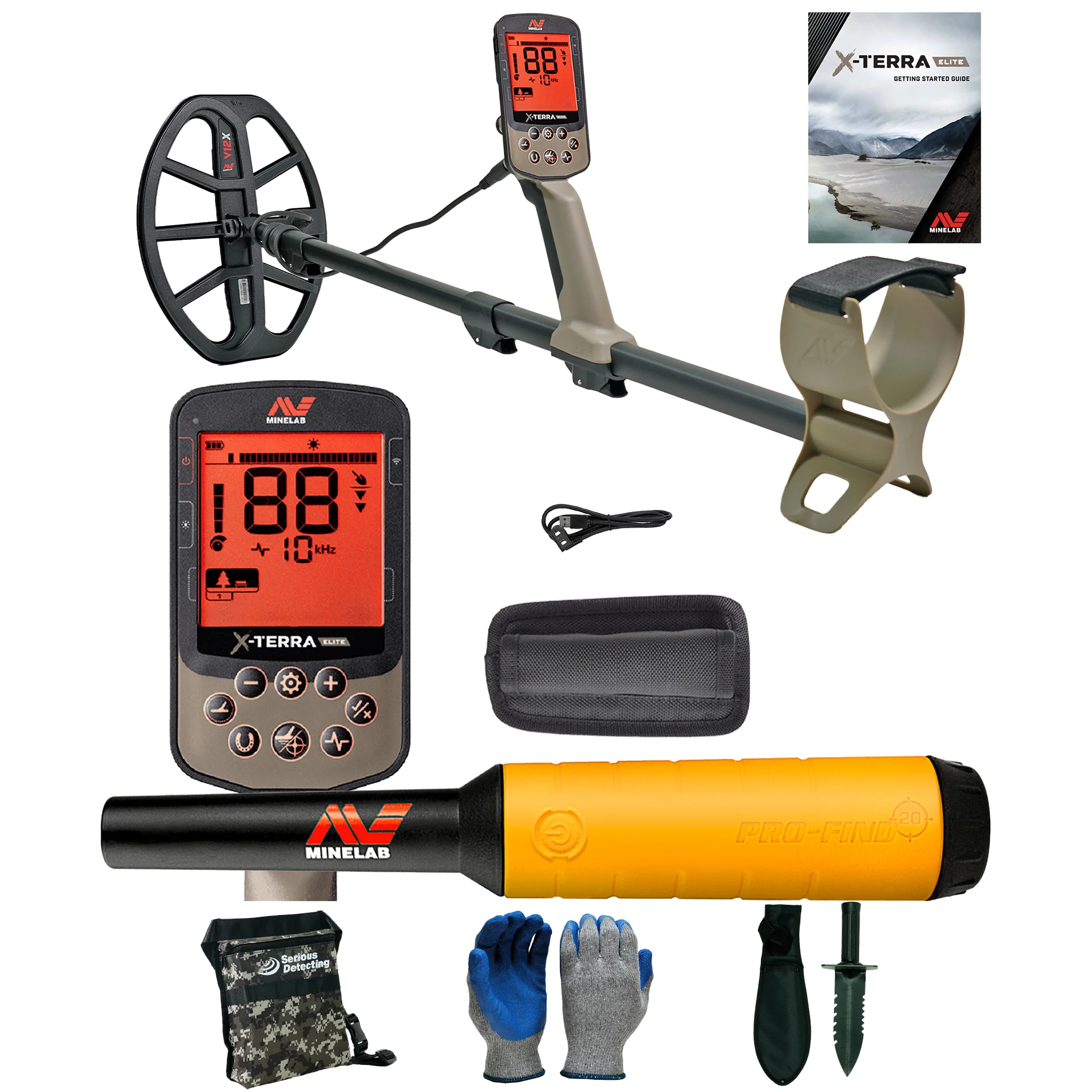 Minelab X-TERRA ELITE Waterproof Metal Detector w/ Pro-Find 20 Pinpointer - Image 1