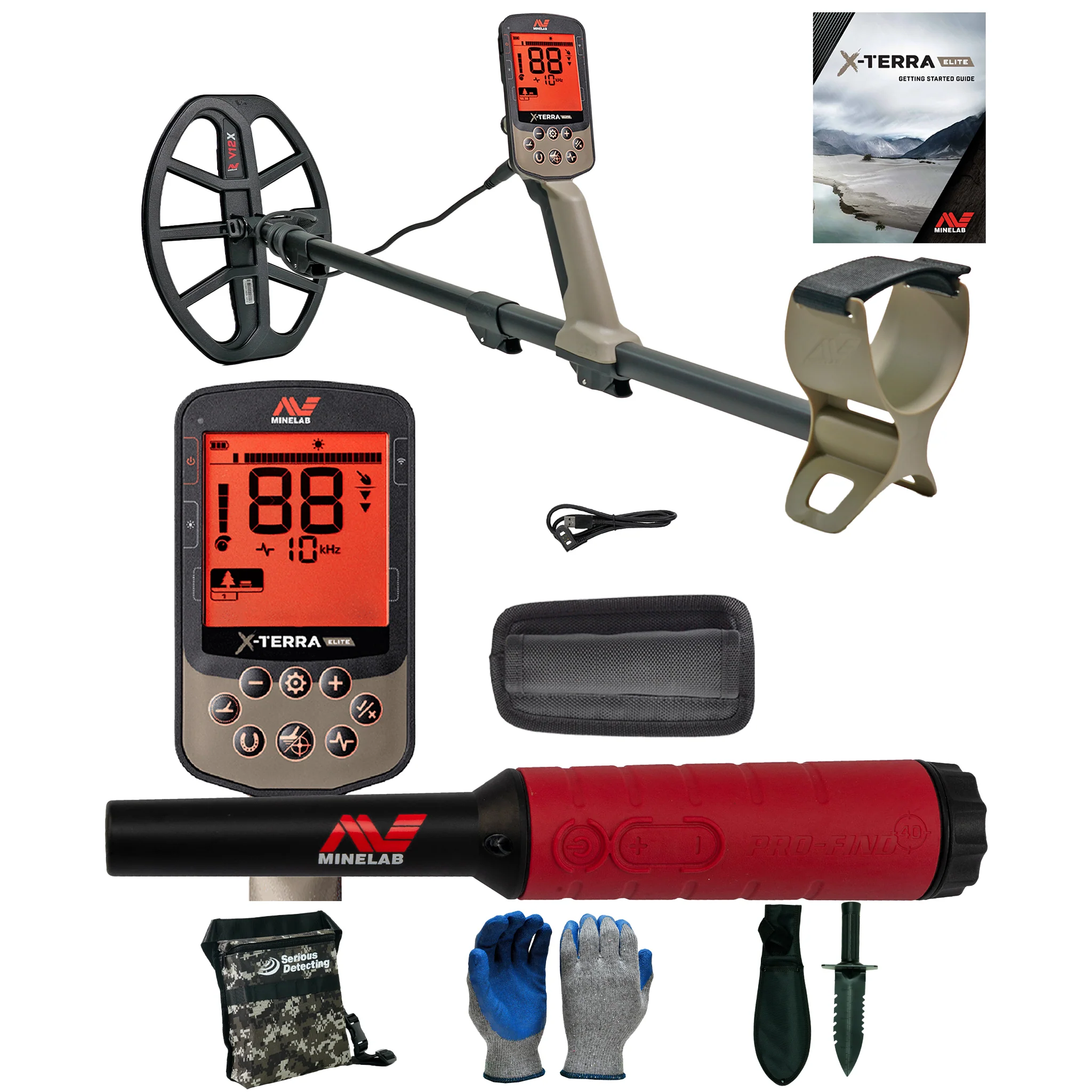 Minelab X-TERRA ELITE Waterproof Metal Detector with FREE Pro-Find 40 Pinpointer - Image 1