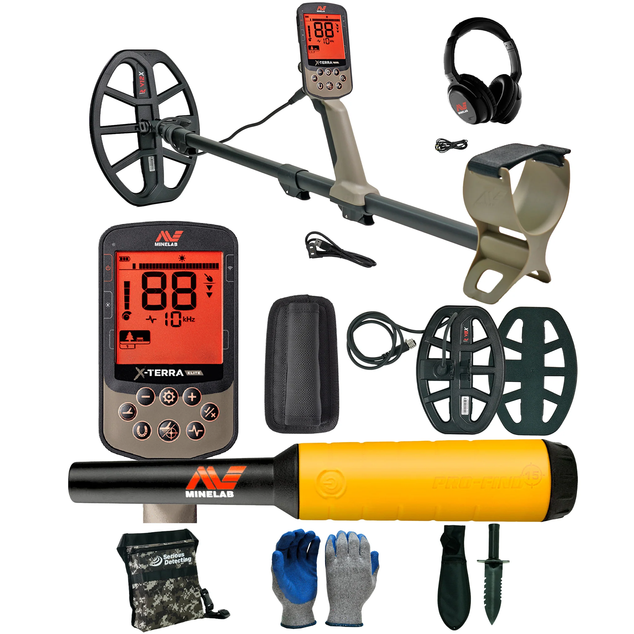 Minelab X-TERRA ELITE Expedition Pack Waterproof Metal Detector w/ Pro-Find 15 - Image 1