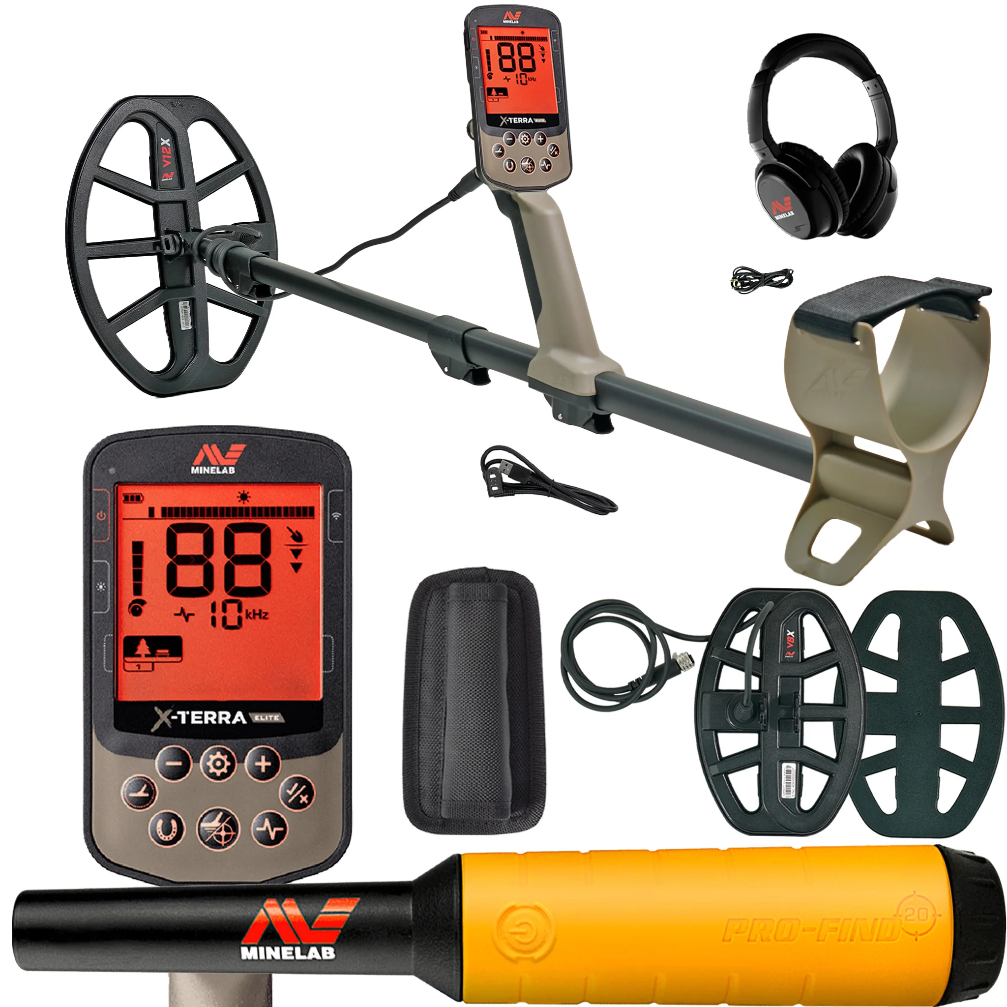 Minelab X-TERRA ELITE Expedition Pack Waterproof Metal Detector w/ Pro-Find 20 - Image 2