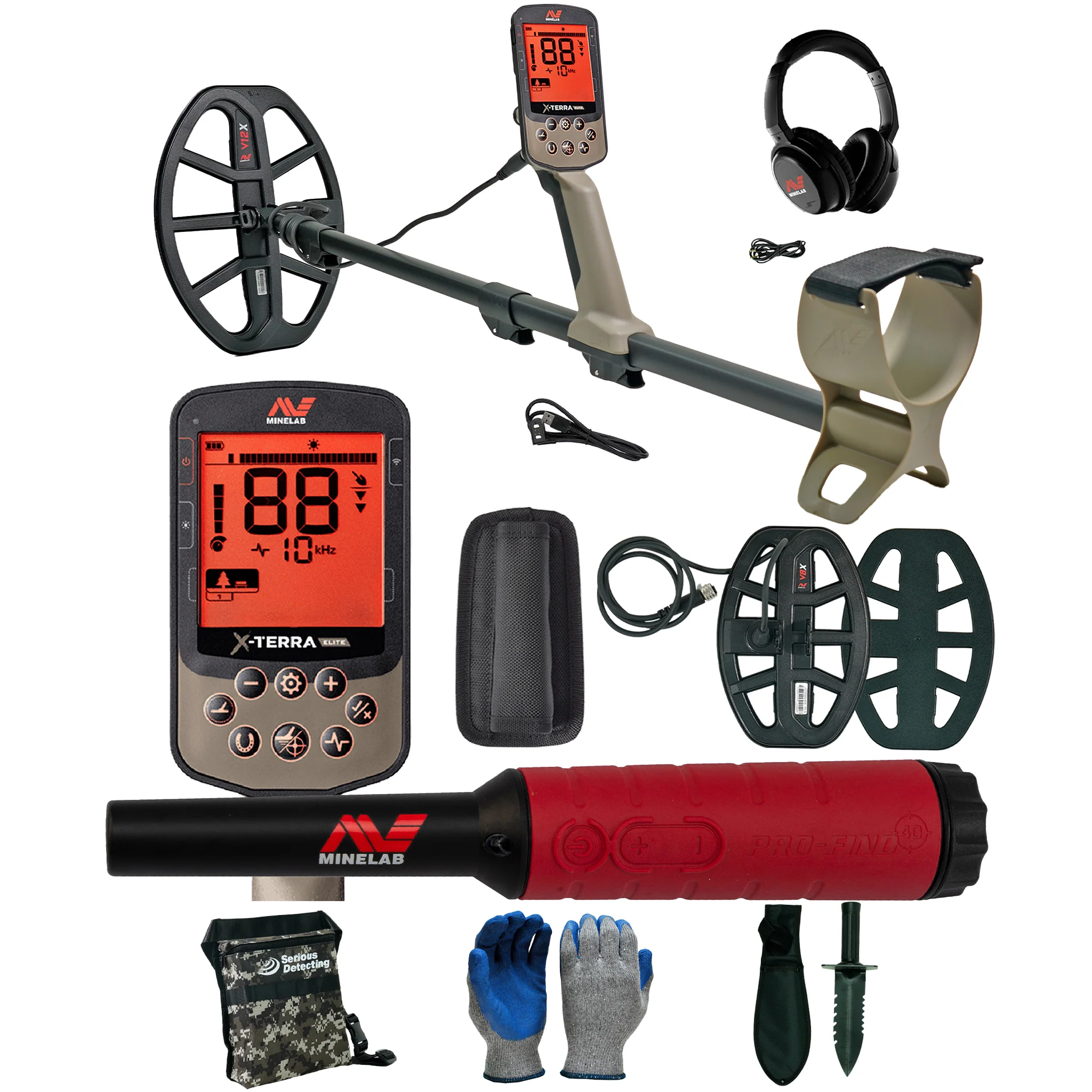 Minelab X-TERRA ELITE Expedition Pack Metal Detector with Pro-Find 40 Pinpointer - Image 1
