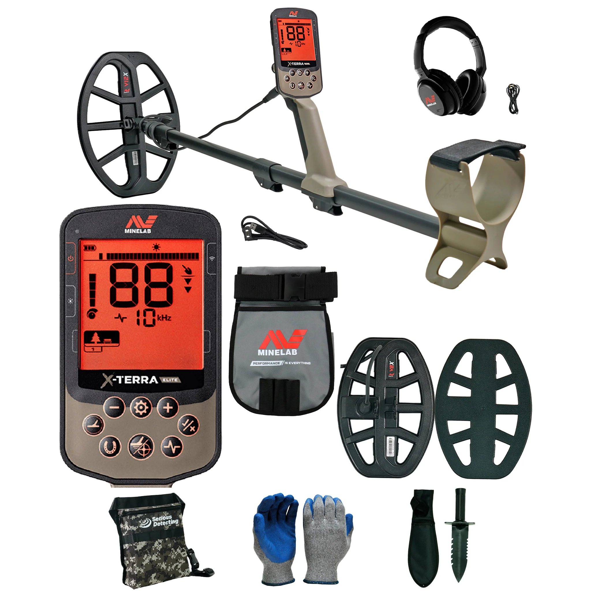 Minelab X-TERRA ELITE Expedition Pack Waterproof Metal Detector with Finds Pouch - Image 1