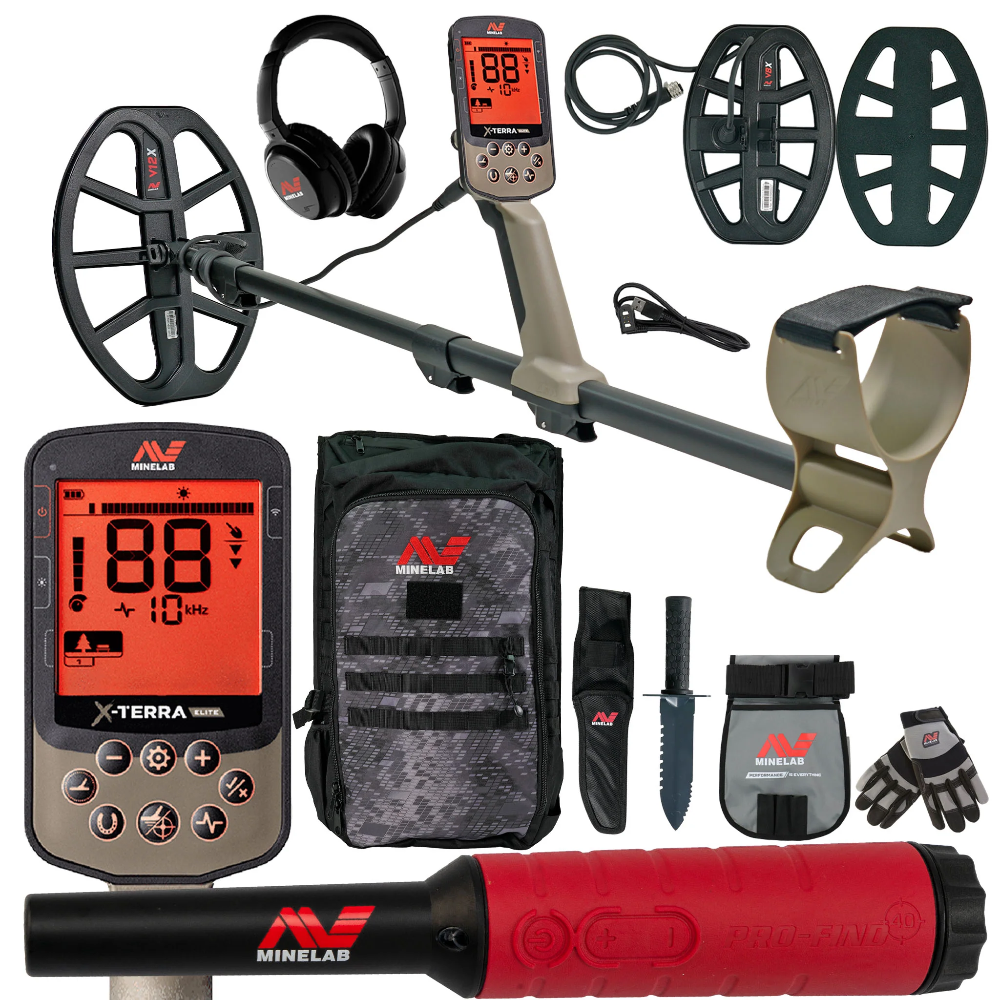 Minelab X-TERRA ELITE Expedition Pack Waterproof Metal Detector with PRO-FIND 40 Pinpointer, Backpack, and Adventure Pack - Image 1