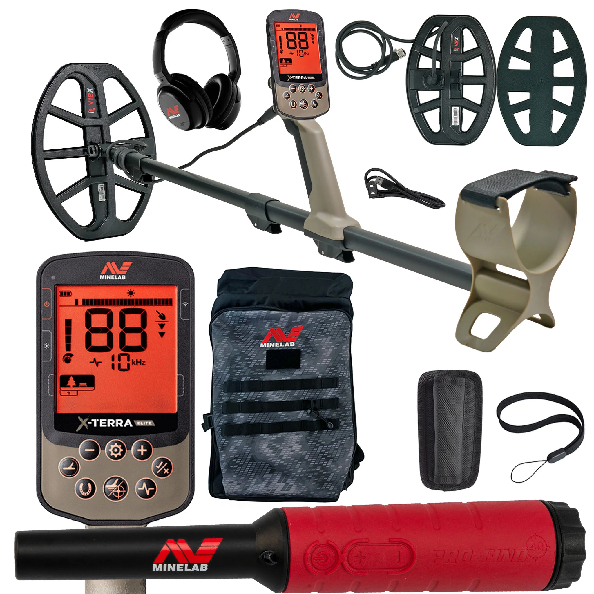 Minelab X-TERRA ELITE Expedition Pack Waterproof Metal Detector with PRO-FIND 40 Pinpointer and Backpack - Image 1