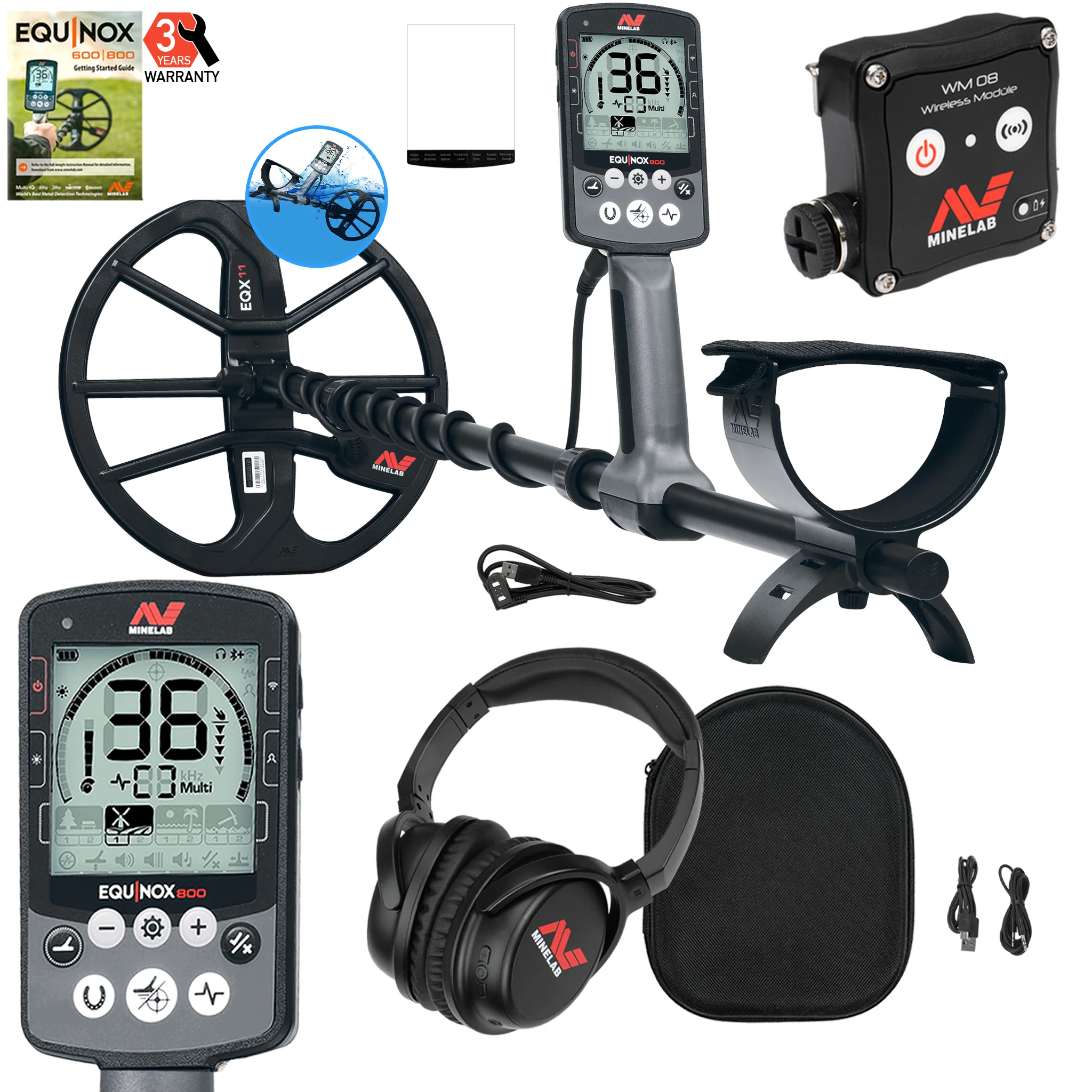 Open Box Minelab EQUINOX 800 Multi-IQ Metal Detector - Image 1