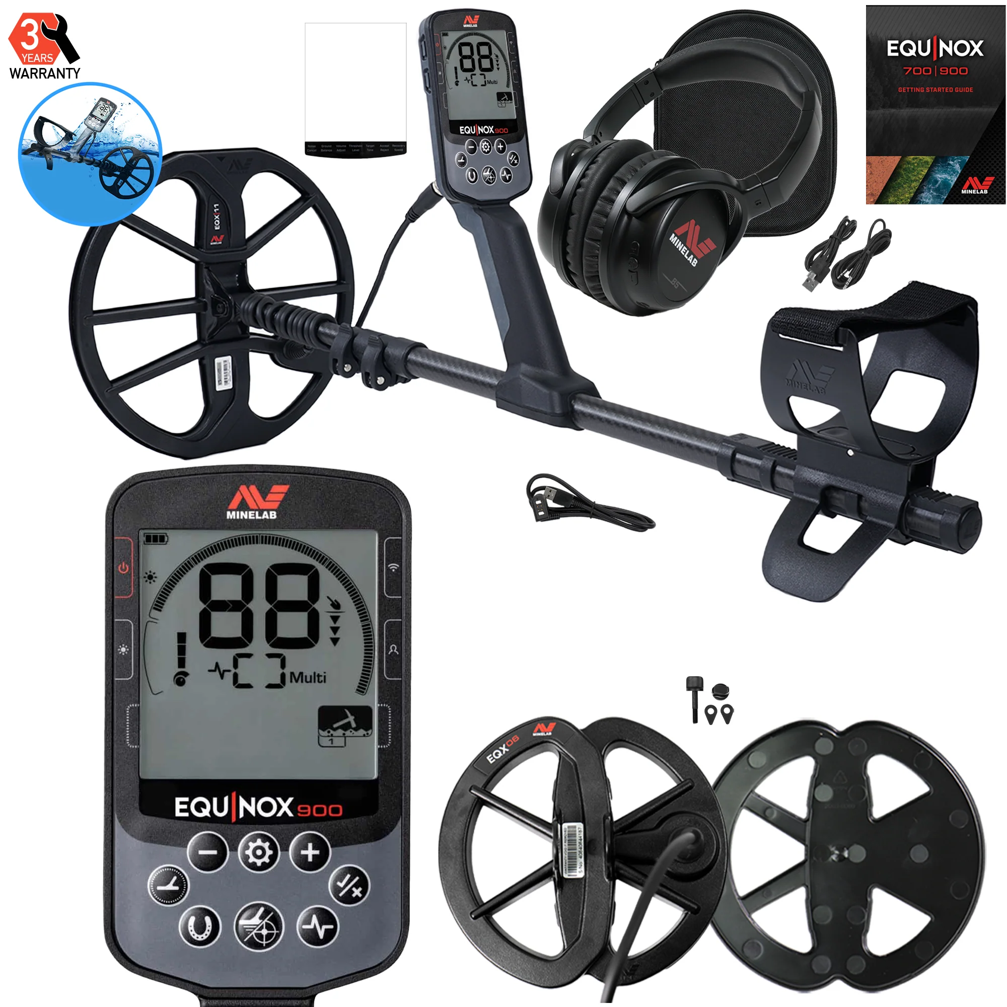 Minelab EQUINOX 900 Multi-IQ Metal Detector with Backpack - Image 2