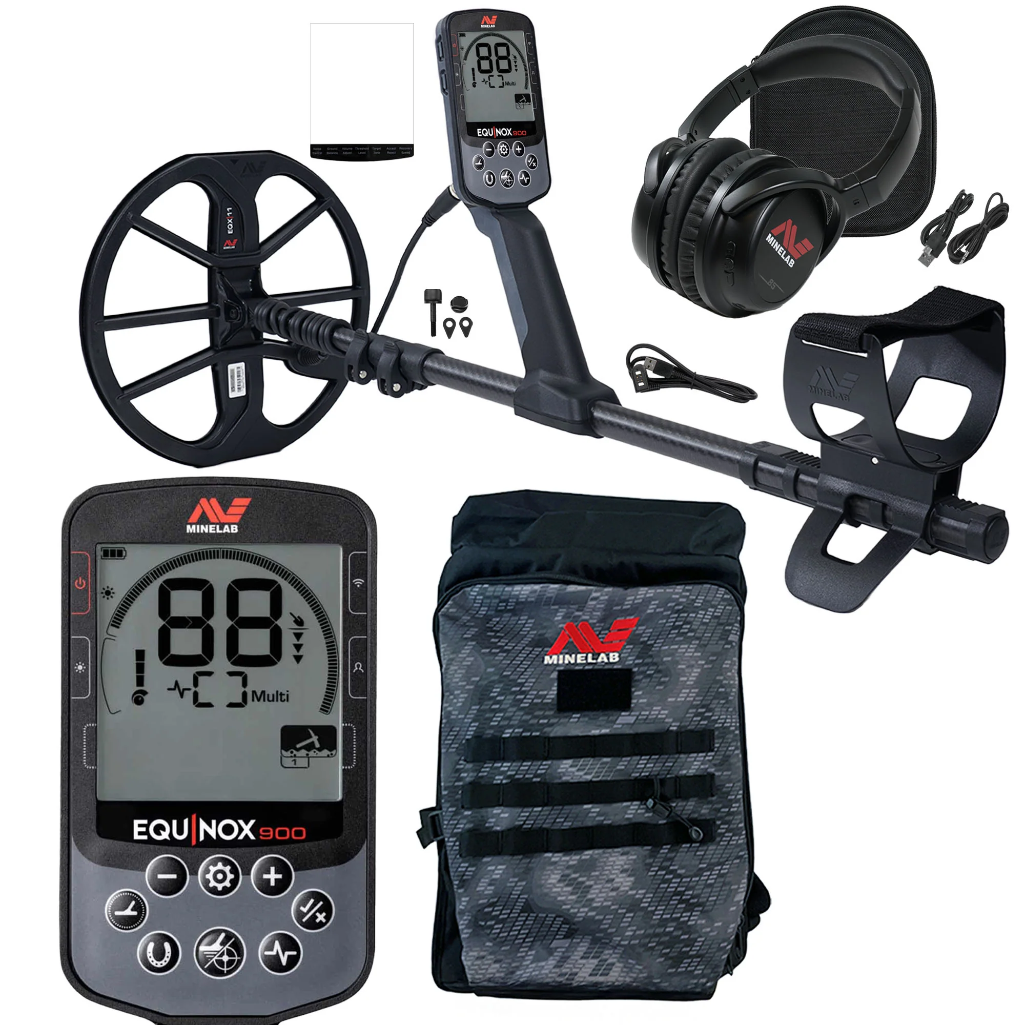 Minelab EQUINOX 900 Multi-IQ Metal Detector with Backpack - Image 1