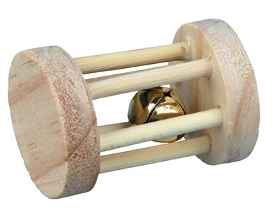 Trixie Wooden Play Roll with Bell - Image 1