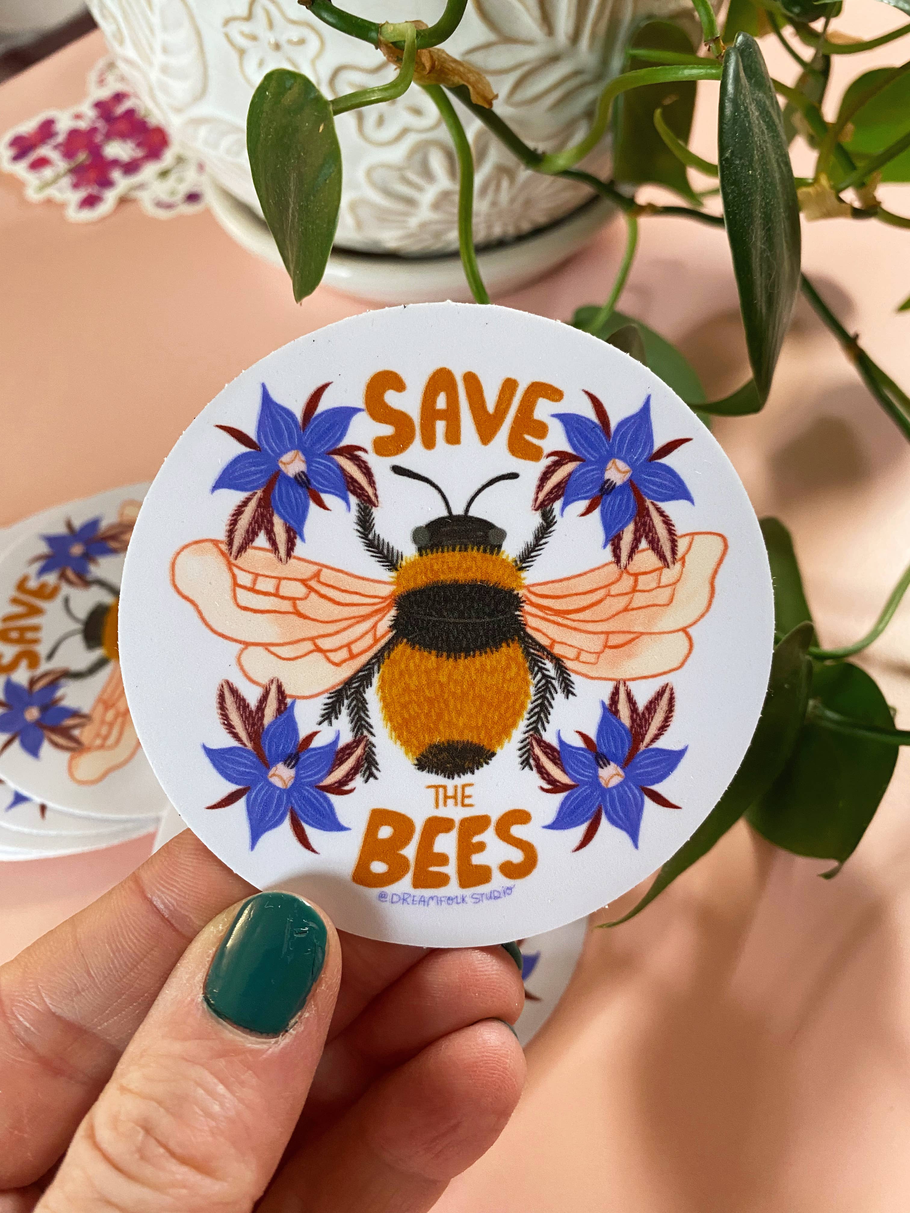 Save the Bees Sticker - Honey Bee Decal - Image 3