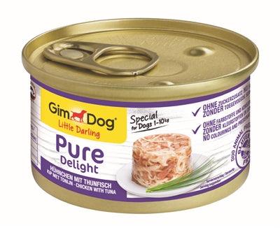 Gimdog Little Darling Pure Delight Chicken/Tuna – Complementary dog ​​food in bulk – 12 x 85 grams