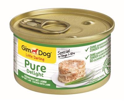 Gimdog Little Darling Pure Delight Chicken/Lamb – Complementary dog ​​food in bulk – 12 x 85 grams