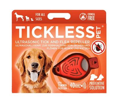 Tickless tick & flea repellent – Ultrasonic, poison-free and odorless alternative (fluorescent orange)