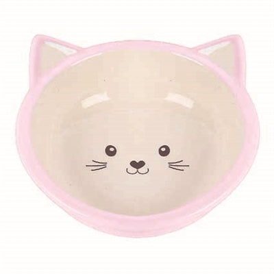 Happy Pet Kitten Food Bowl Pink / Cream