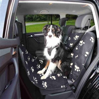 Trixie Car Blanket for Dogs, Back Seat – Black/Beige – Nylon & Fleece – 145 x 65 or 145 x 140 cm – With Belt Openings - Image 3
