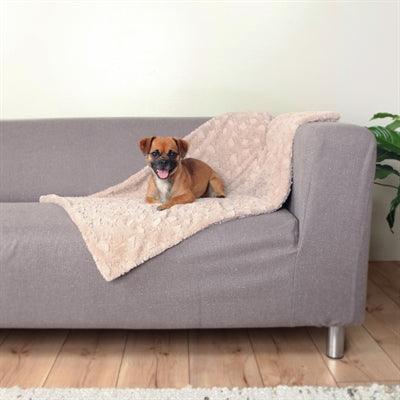 Trixie Dog Blanket Cosy Fleece Beige – Protects furniture from dog hair