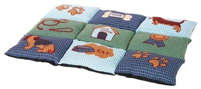 Trixie Dog Cushion Patchwork Blue / Green - Cheerful dog blanket - Image 2